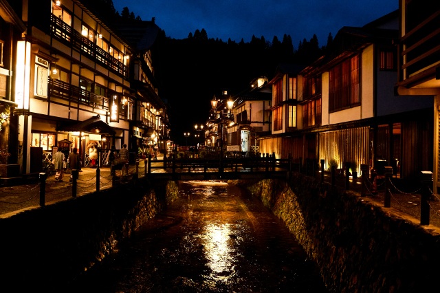 銀山温泉夜景