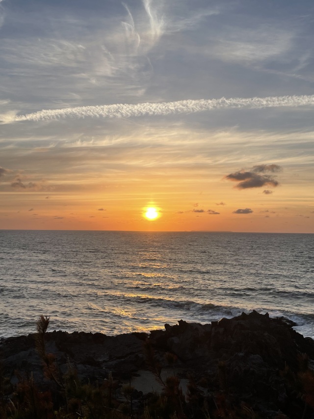 展望台からみる夕日