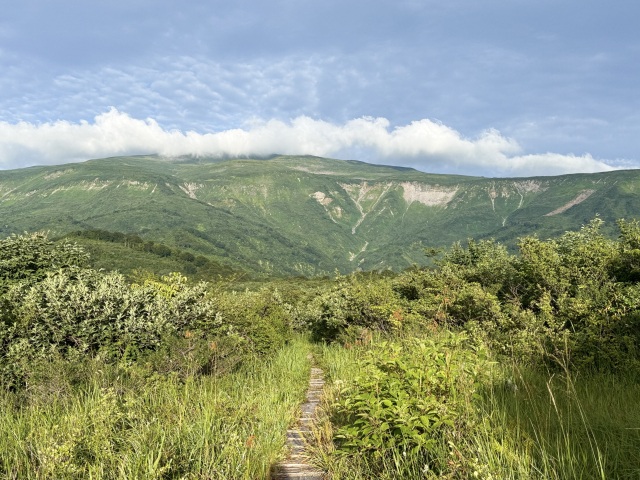 念仏ヶ原から見る月山